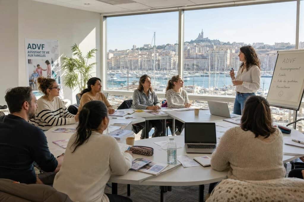 découvrez notre formation advf (assistant de vie aux familles) à marseille, alliant théorie et pratique pour préparer efficacement à ce métier d'accompagnement essentiel.