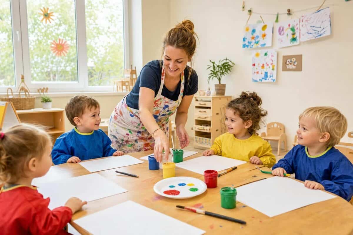 Comment préparer une activité peinture en crèche ?