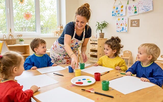 Comment préparer une activité peinture en crèche ?